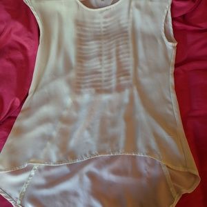 Cream satin tank top